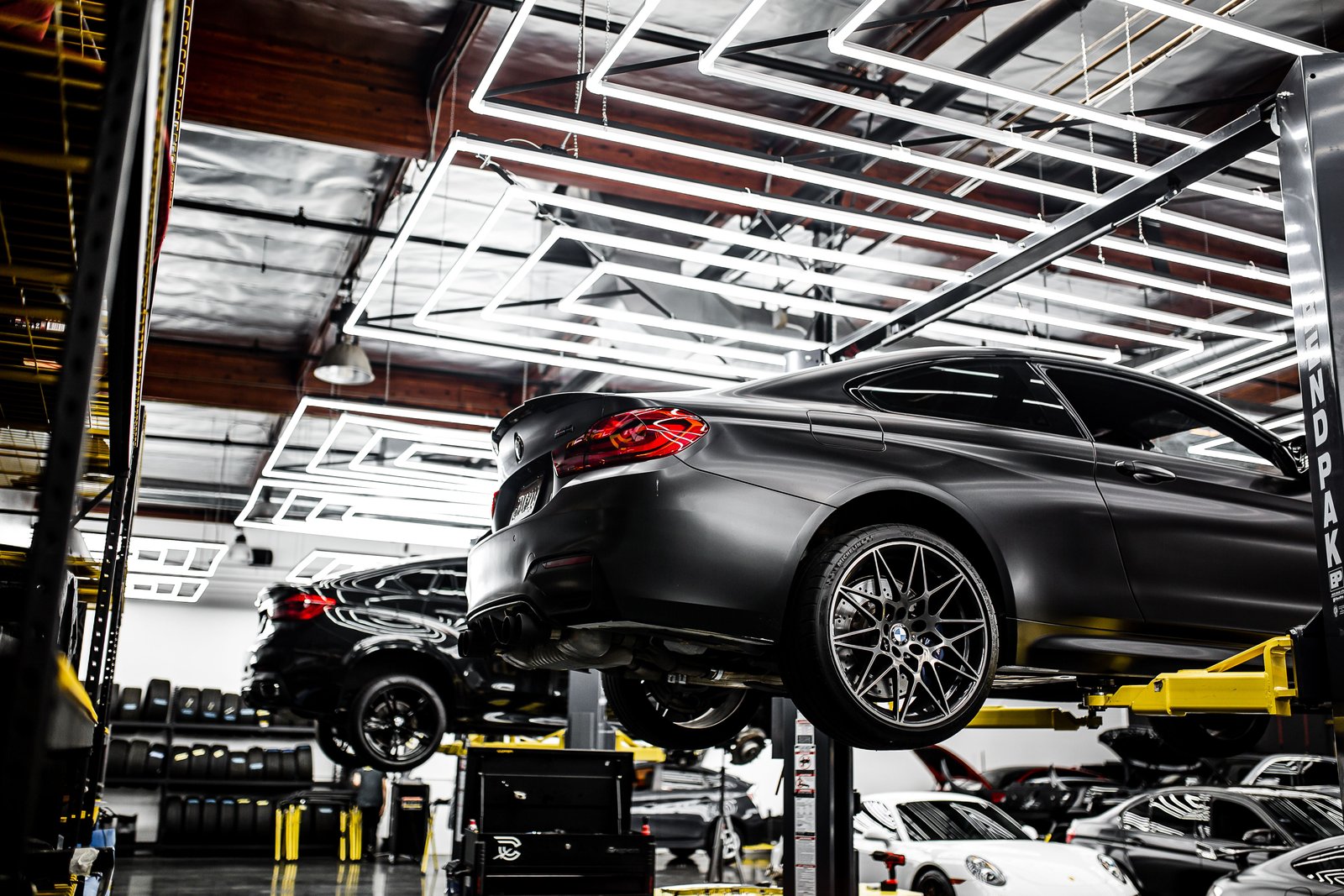 Professional automotive repair workshop
