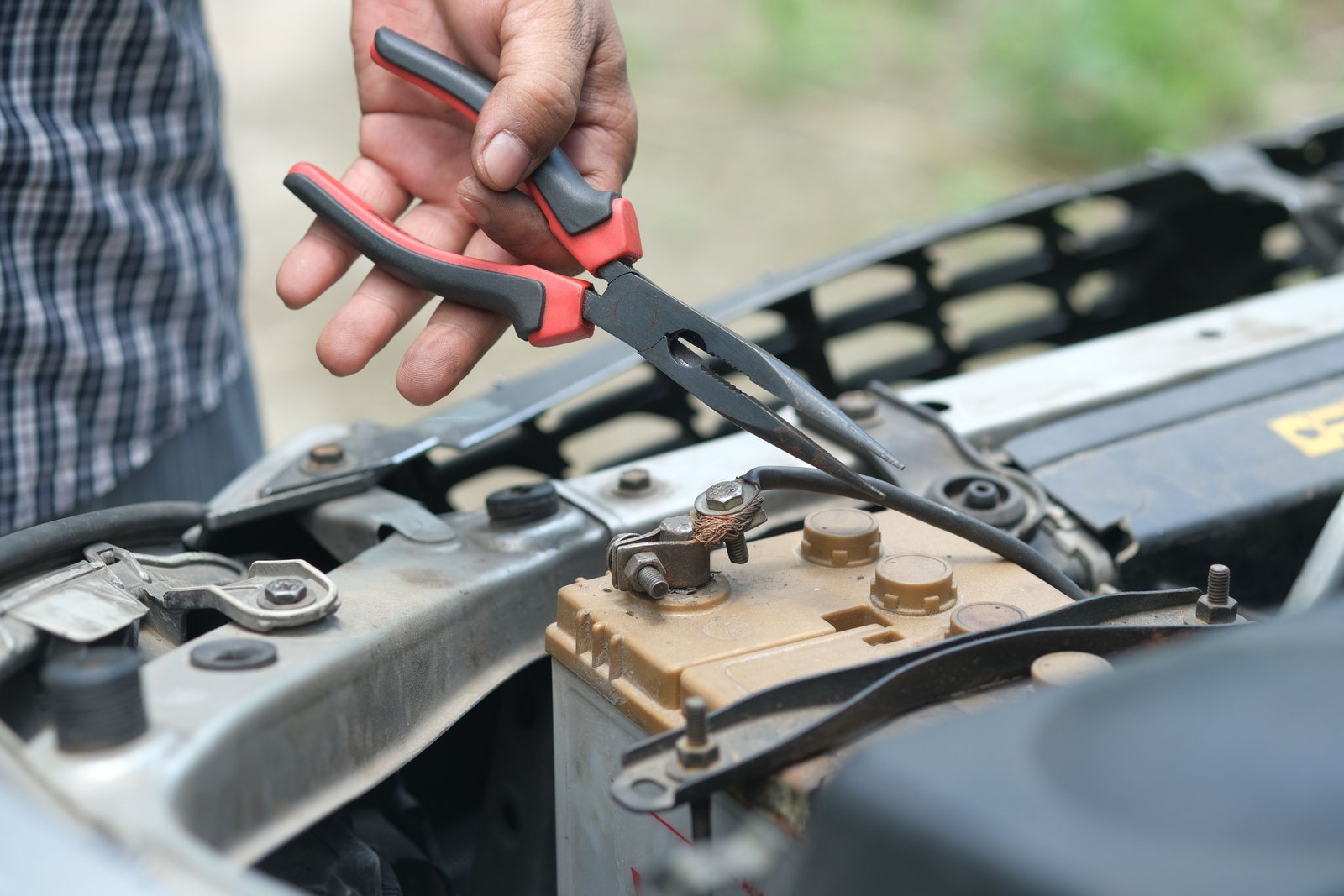 Automotive battery and engine inspection